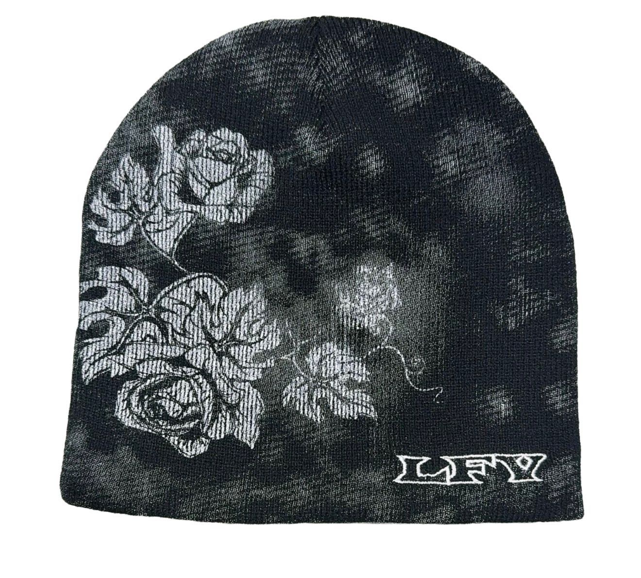 Ribbed Satin-Lined Beanie Black