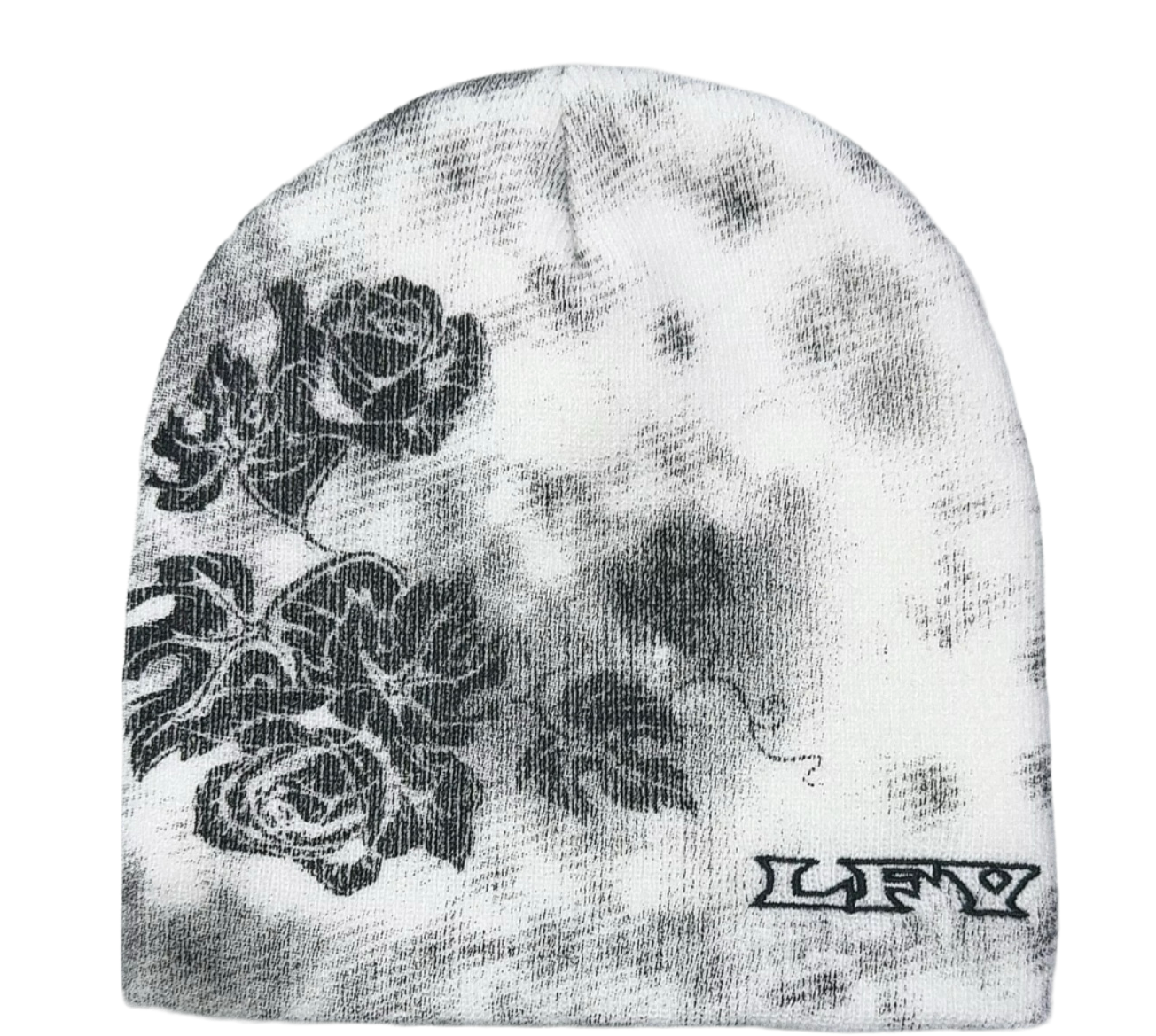 Ribbed Satin-Lined Beanie White